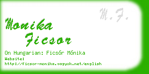 monika ficsor business card
