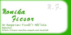 monika ficsor business card